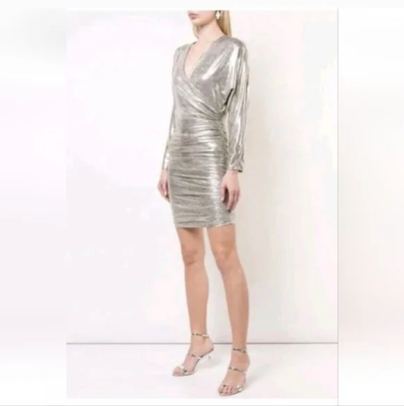 Alice + Olivia Pace Batwing Sleeve Mini Dress Size 2 $398 - Picture 9 of 15